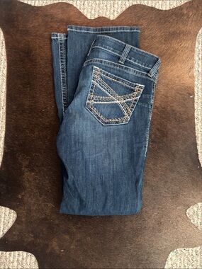 Women’s Ariat Denim Boot Cut Dark Blue long Jeans - Comfortable Everyday Fit